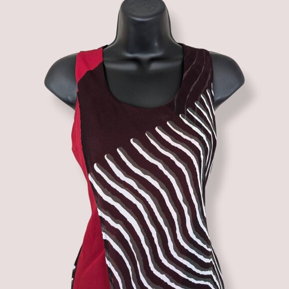 🍁Vintage Picadilly Fashions Red Sheath Dress - Picture 2 of 8